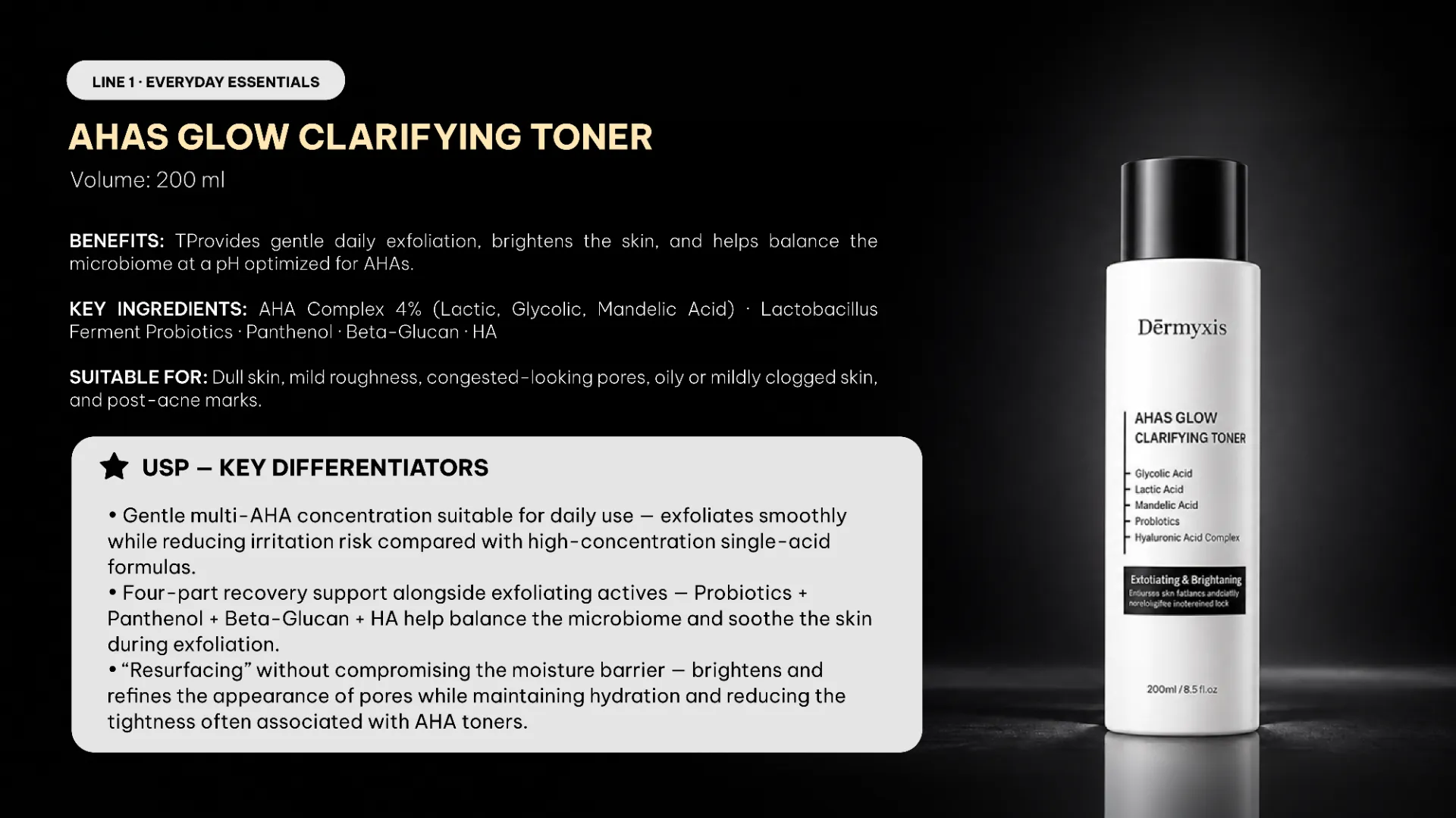 AHAS Glow Clarifying Toner benefits