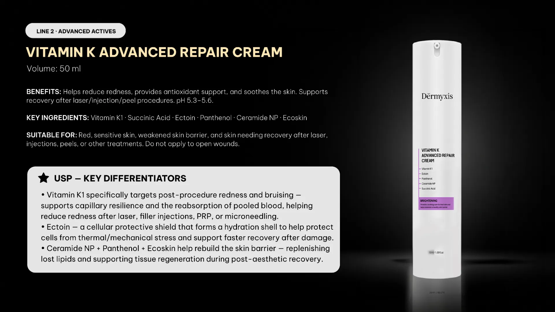 Vitamin K Advanced Repair Cream benefits