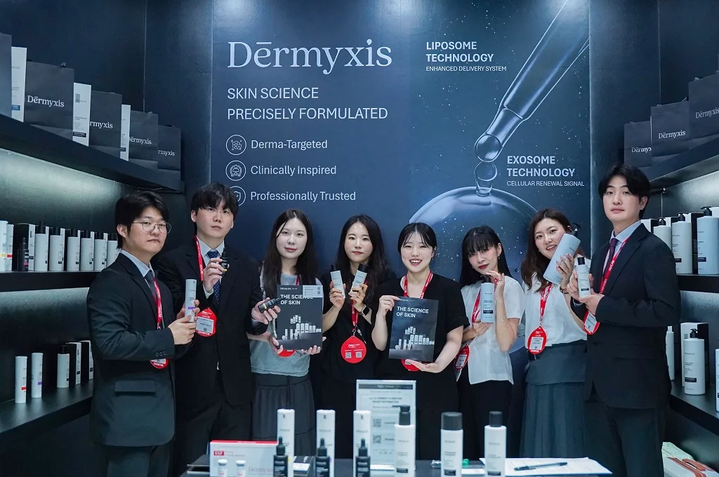 Dērmyxis products display at InterCHARM Korea 2026